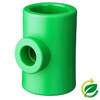 T-piece reducer Series: Green pipe PP-R SDR 7.4 Plastic welded end/Plastic welded sleeve 160mmx75mm